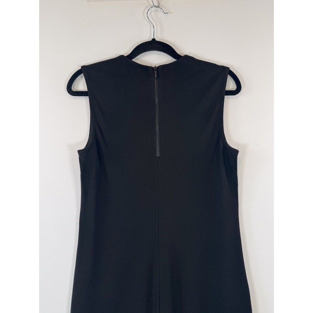 Vince Womens Dress Black Sheath Midi Sleeveless Knit Zip Back Stretch Large - Picture 9 of 10